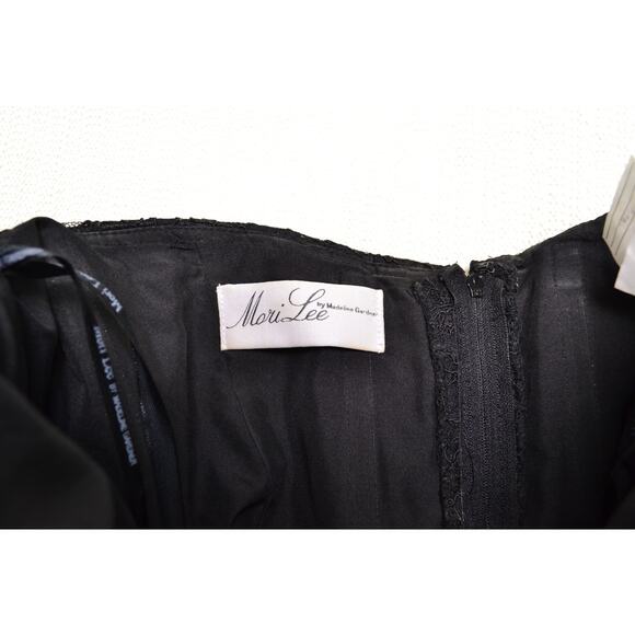 Mori‎ Lee By Madeline Gardner Black Lace Strapless Sweetheart A-Line Dress US 20 - Picture 3 of 7